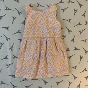 Genuine Kids from Oshkosh geometric girls dress.Size 2T. 96% cotton shell zipper